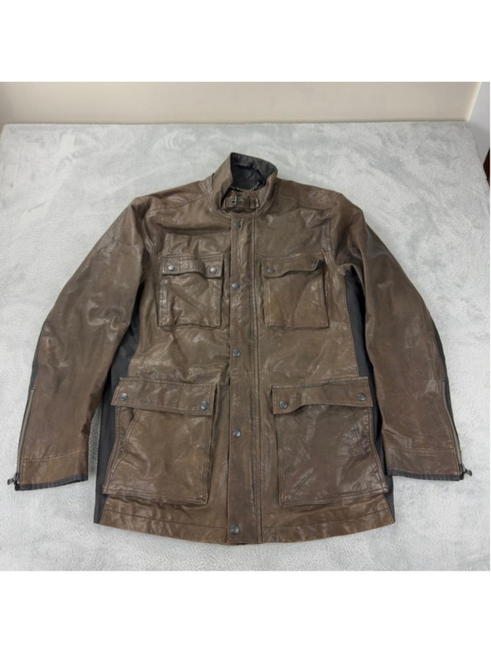 John Varvatos USA Men's Size XL 100% Lambskin Leather Jacket Great Condition